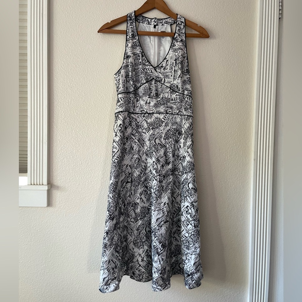 French Scenic Printed Dress•